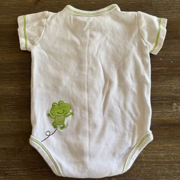 Carter’s Baby Boy White Onesie Animals Embroidered Short Sleeve 3M - Picture 3 of 3